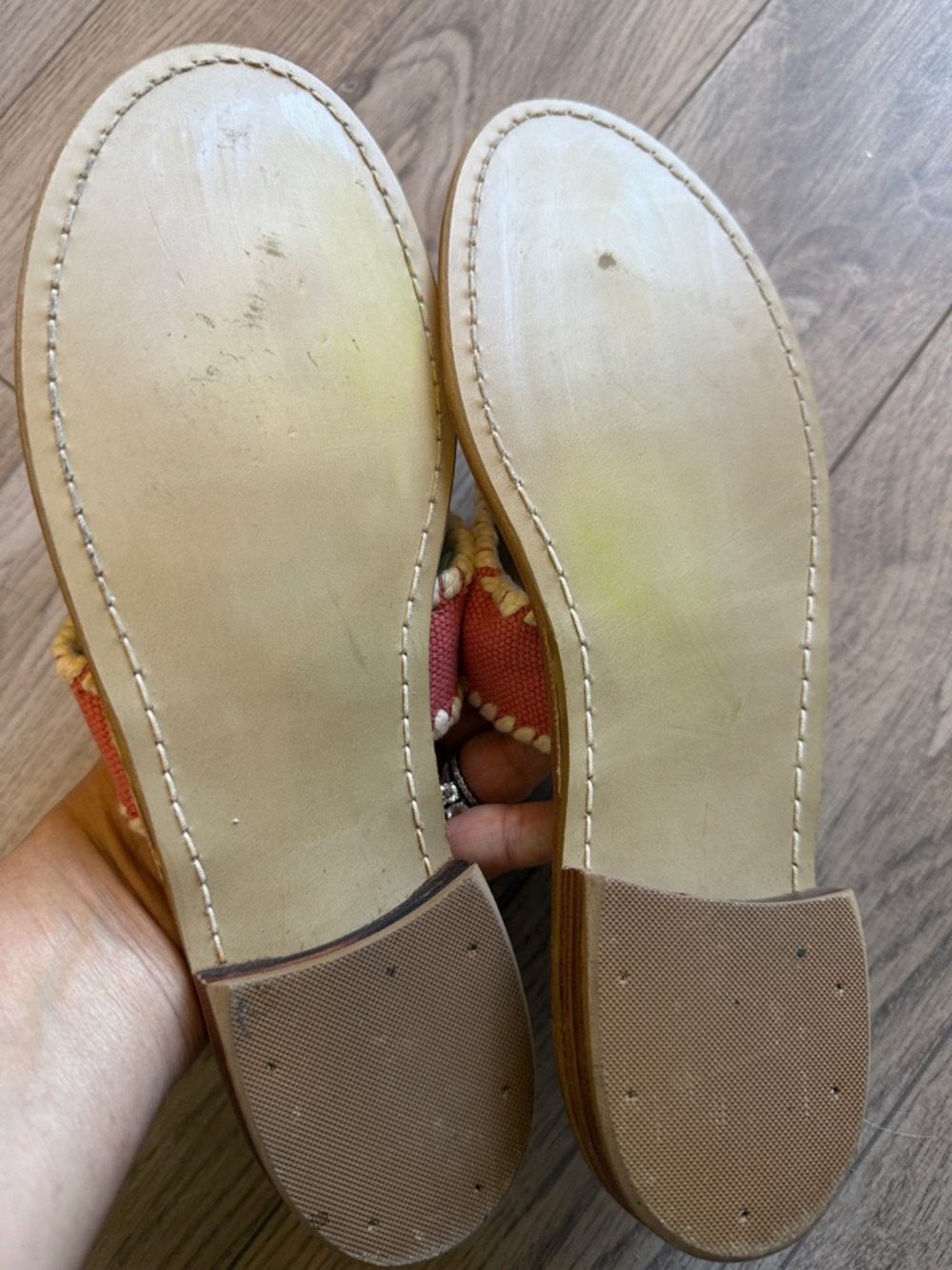 Perfect like new Jack Rogers original Navajo linen pink cream sandals 9 - Picture 5 of 5